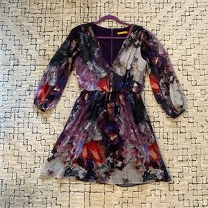 Alice and Olivia flowy v-neck dress.